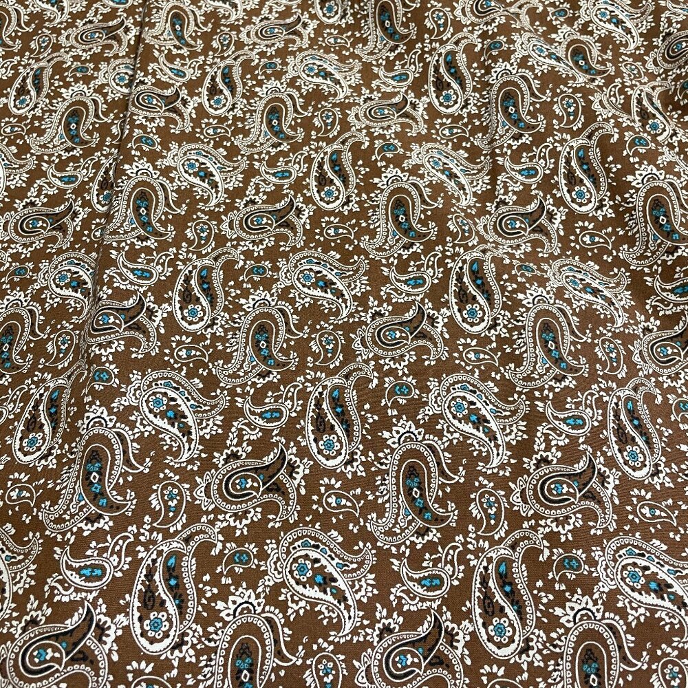 Cinch Shirt Men's Large Brown 100% Cotton Paisley Long Sleeve Button Up Western - Picture 12 of 13